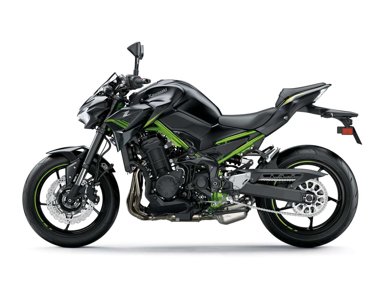 Kawasaki Z 900 2021 Metallic Spark Black / Metallic Flat Spark Black / Green