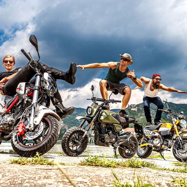 Benelli TNT125, Brixton Crossfire 125 XS, Honda Monkey - Alle Fotos Christian Houdek
