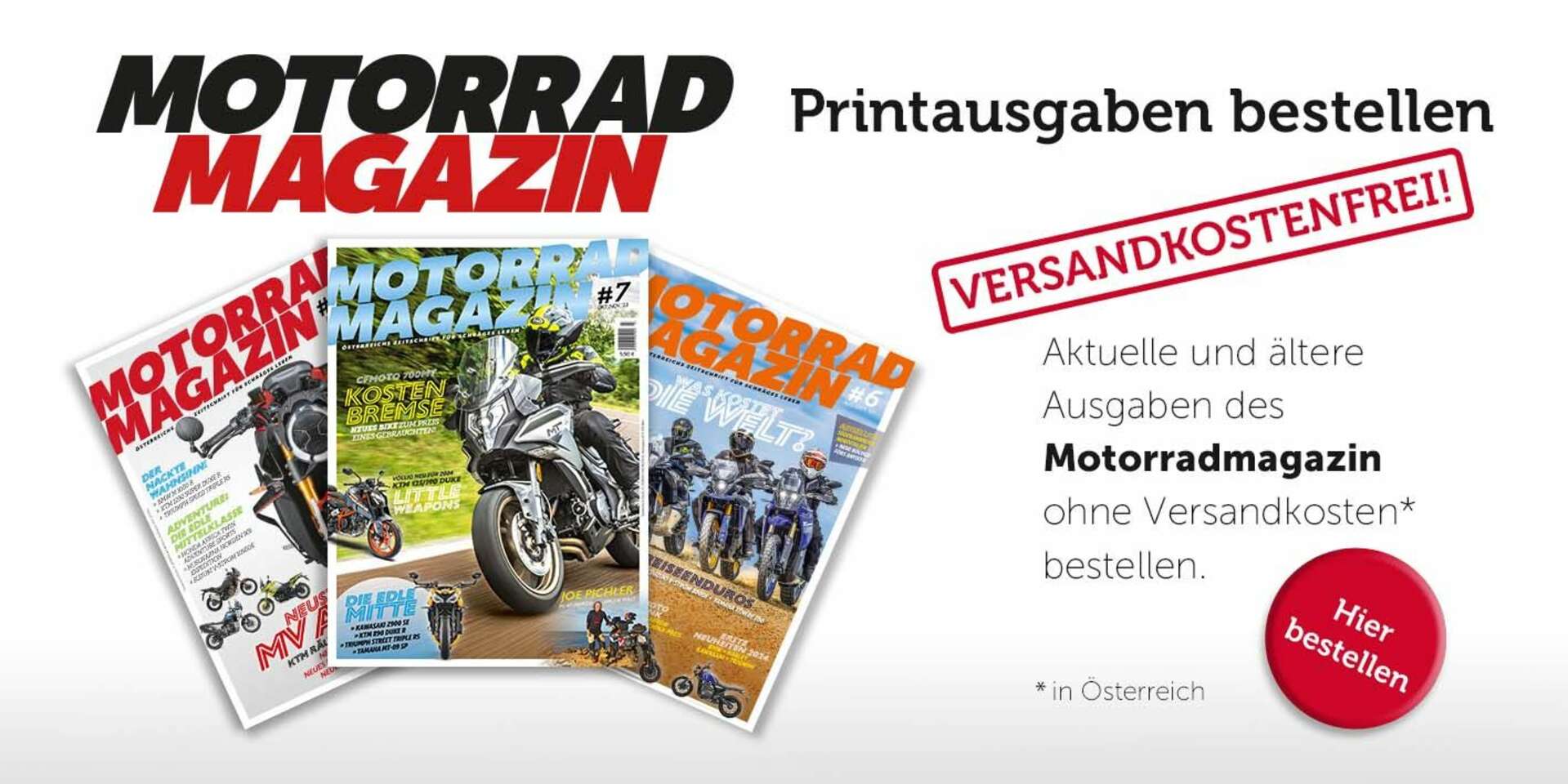 Motorrad-Magazin Printausgaben bestellen