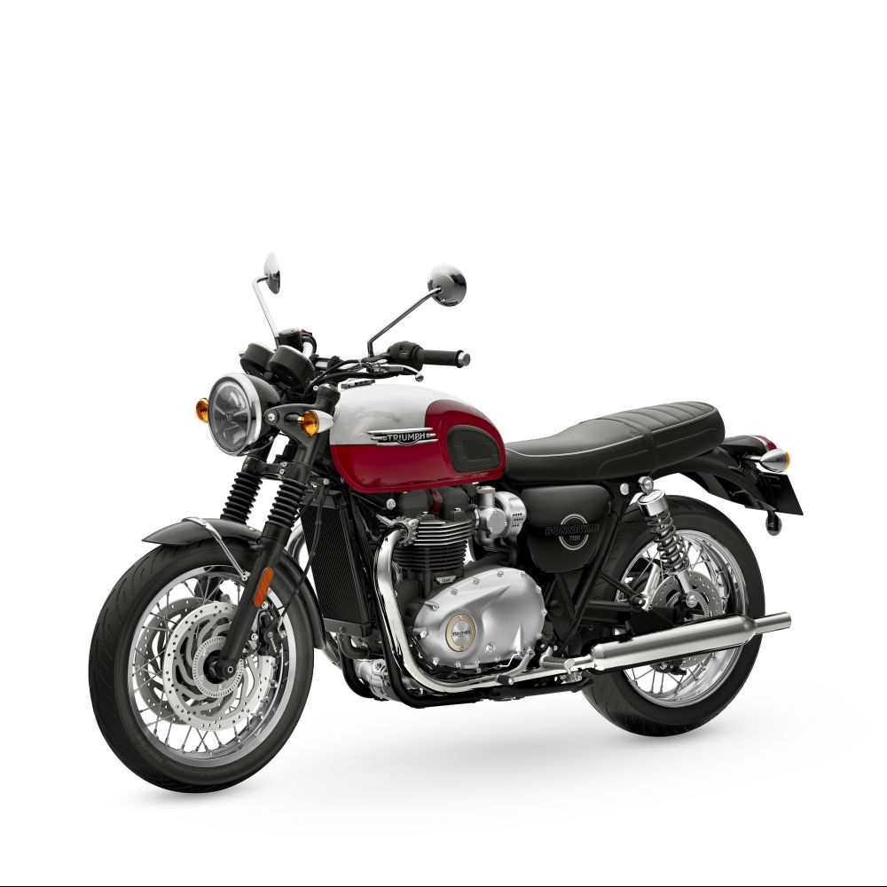 Triumoh Bonneville T120 Modelljahr 2026 in Rot-Weiss