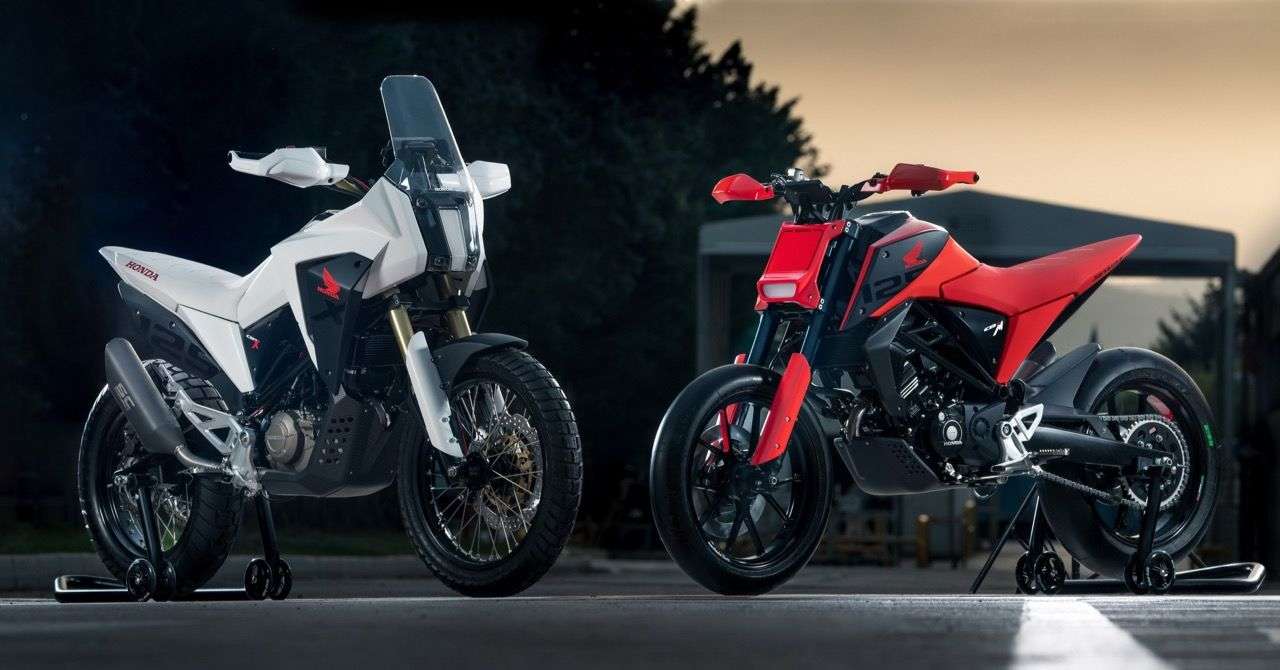 Honda CB125X und CB125M – zwei Designstudien in der 125er-Klasse aus Hondas Kreativwerkstatt in Rom.