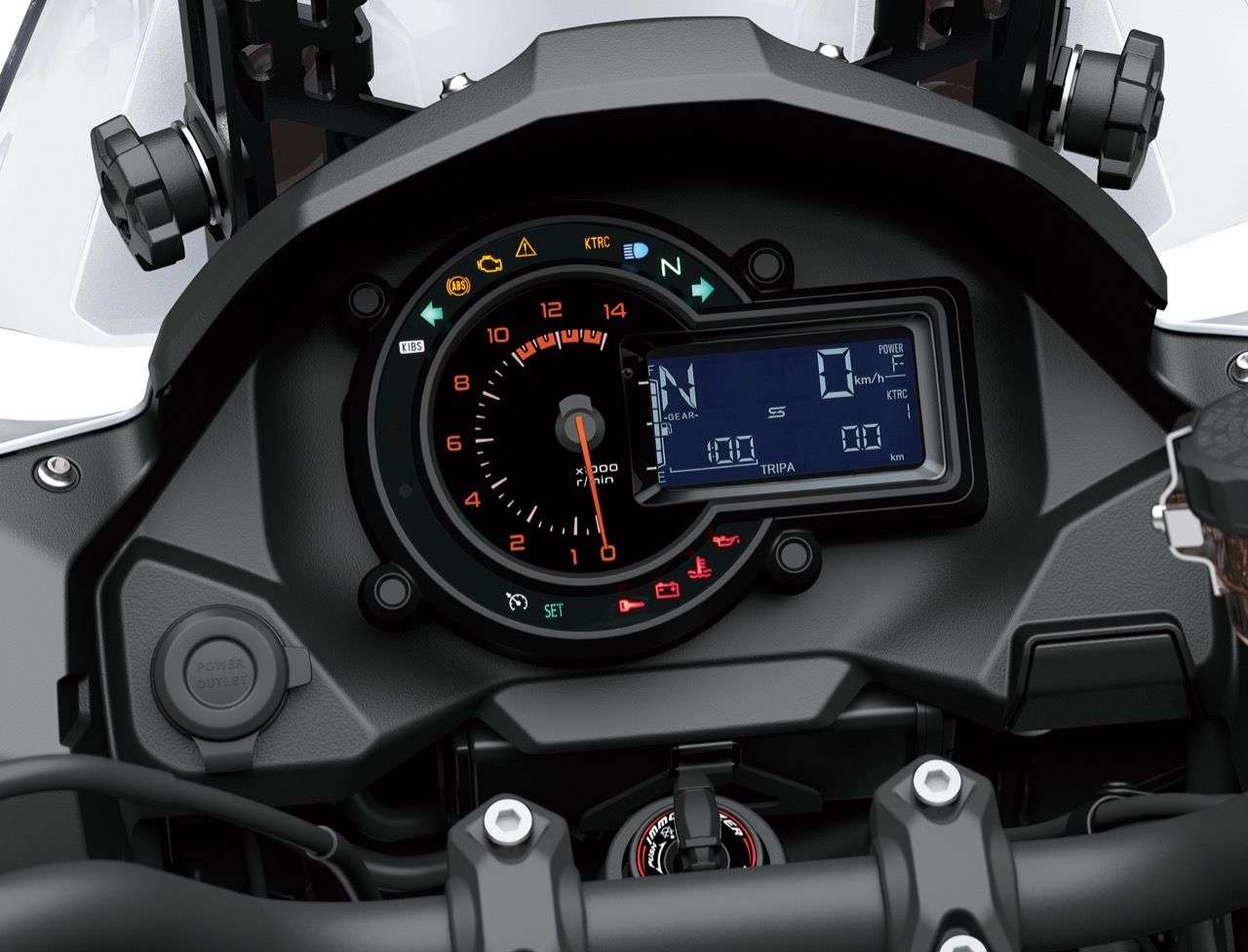 Das Basismodell der Versys 1000 muss mit einem LC-Display auskommen.