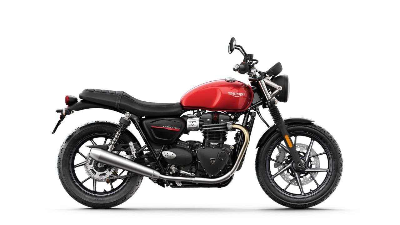 Rot ist die einzig auffällige Farbe der Street Twin 2019.