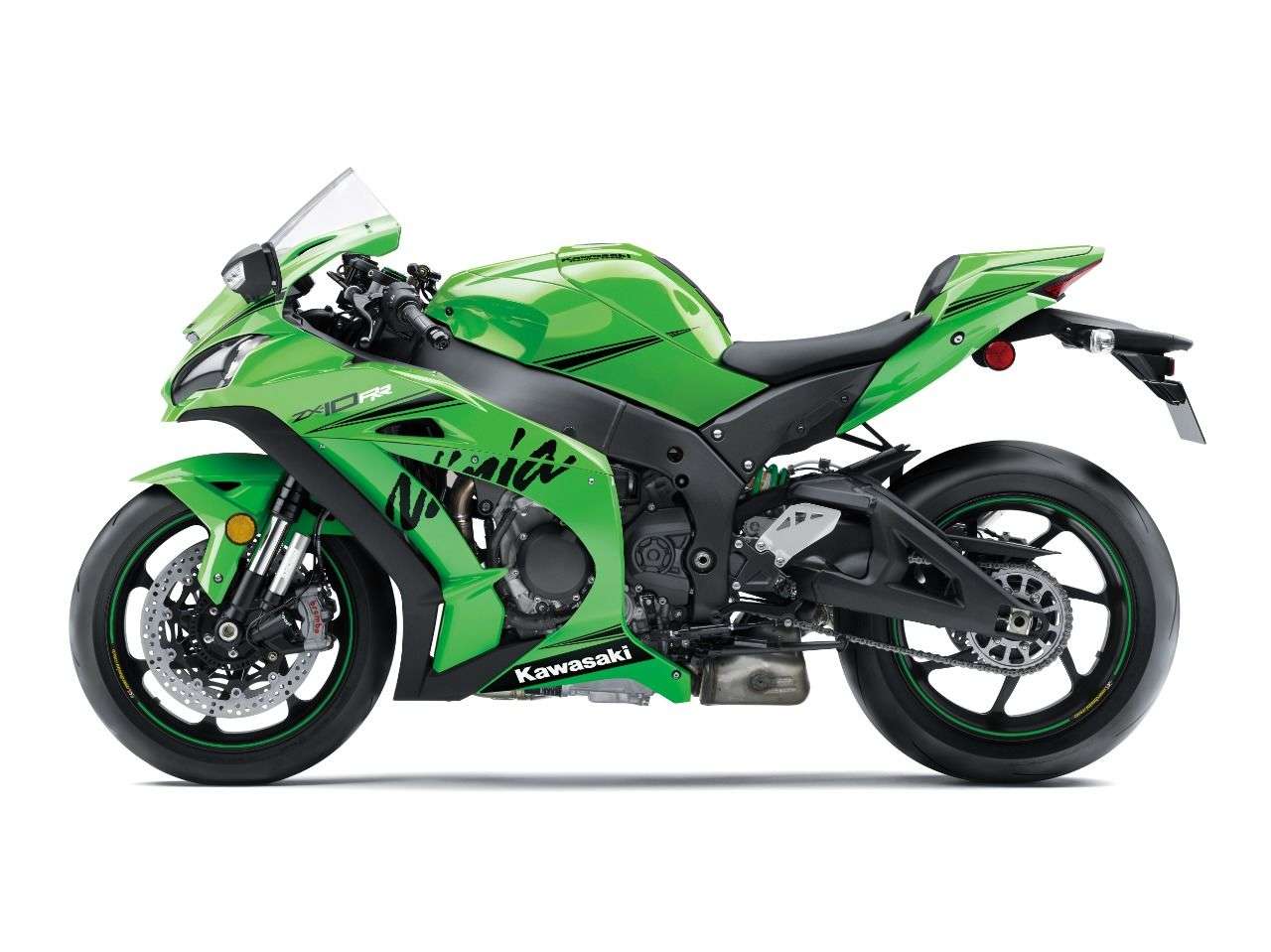 Im typischen Kawa-Grün gibt es nur dieKawasaki ZX-10RR 2019.