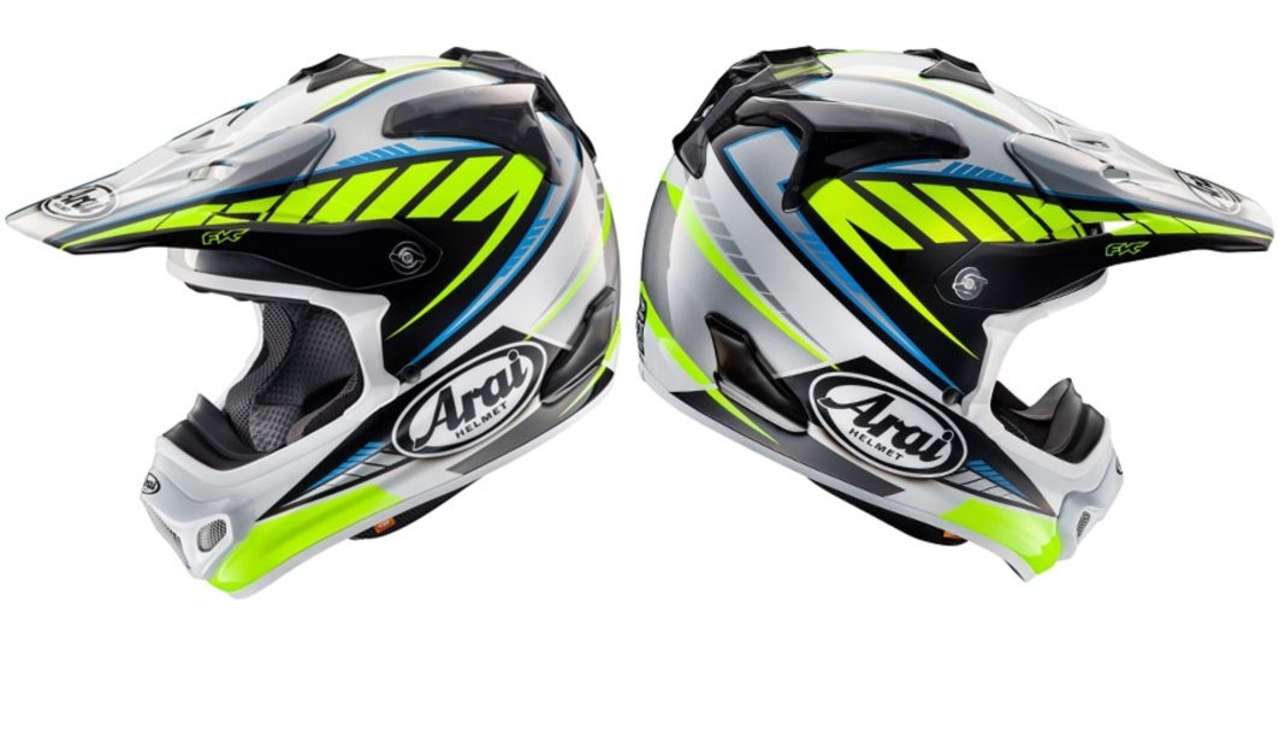 Arai MXV Rumble Yellow: Beim Rumble in the Jungle wird man mit diesem Helm bestimmt nicht übersehen. Fresh und futuristisch.