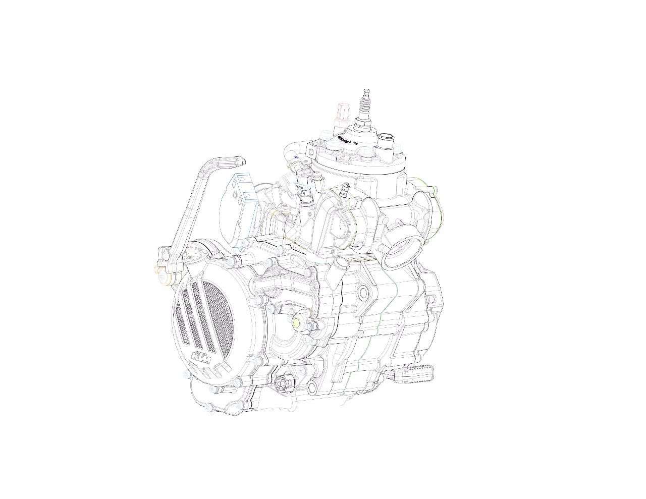 KTM EXC 2018 Zweitakt-Motor mit Einspritzung