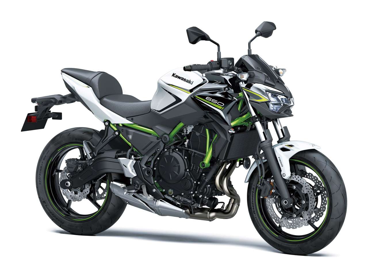 Z650 2020: Pearl Blizzard White/Metallic Spark Black