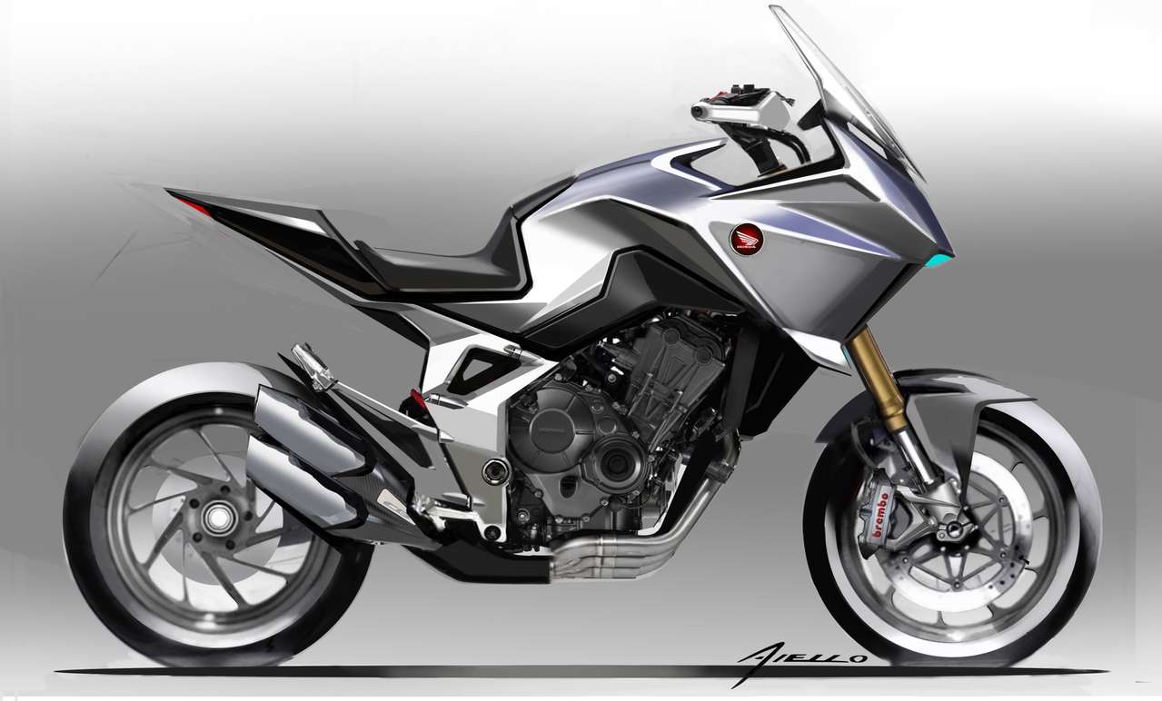 Studie namens Honda CB4X, die 2019 in Mailand präsentiert wurde; ein abgewandeltes Serienbike könnte bald auf den Markt kommen.