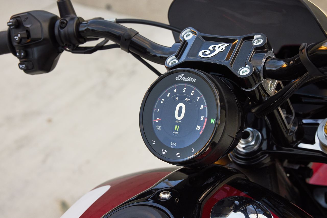 Indian Scout 2024: der TFT-Touchscreen der Version Limited +Tech