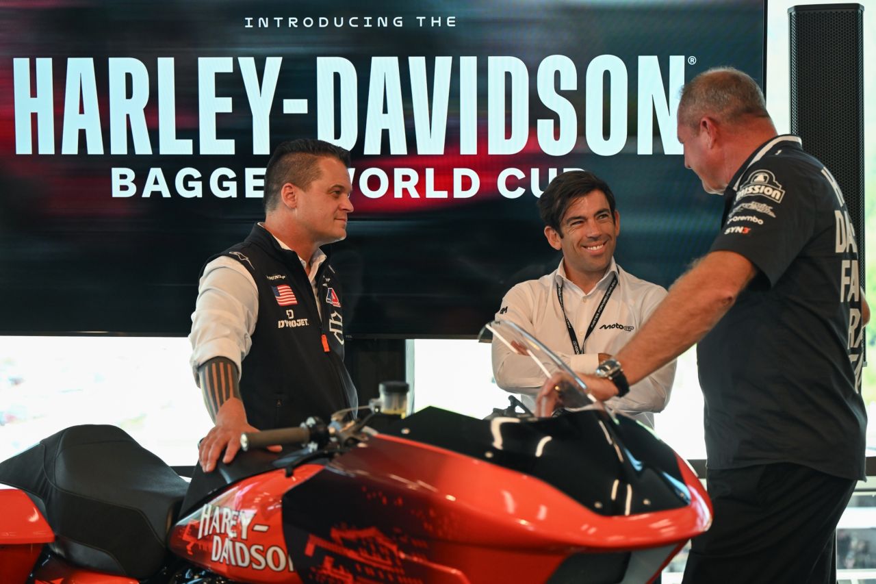 Jeff Schuessler, Global Director Marketing and Partnerships Racing Programs bei Harley-Davidson<br /> Carlos Ezpeleta, Chief Sporting Officer of Moto GP bei Dorna Sports<br /> Kolja Rebstock, Senior Vice President International Markets bei Harley-Davidson