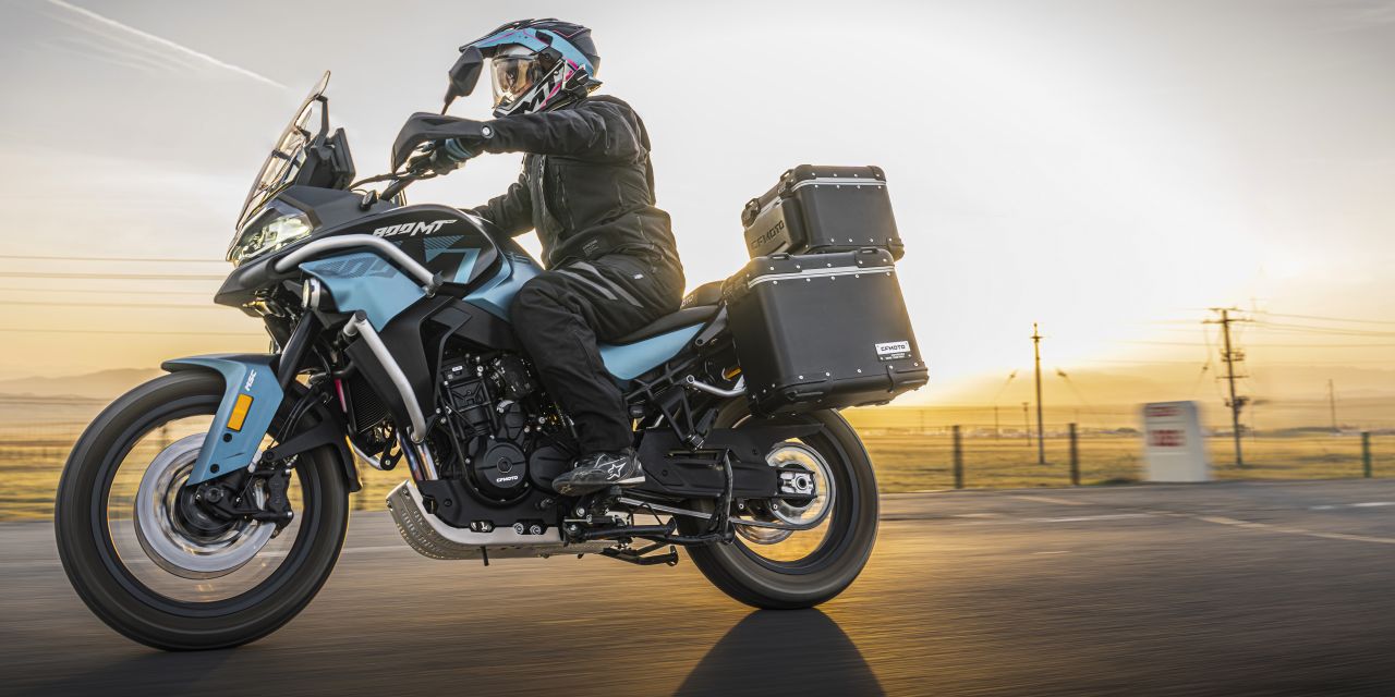 Aufsteiger des Halbjahres: CFMoto. Hier die in Kürze erwartete 800MT-ES mit elektronischem Fahrwerk.